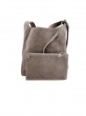 Torba Shill Skóra Naturalna Zamszowa Taupe