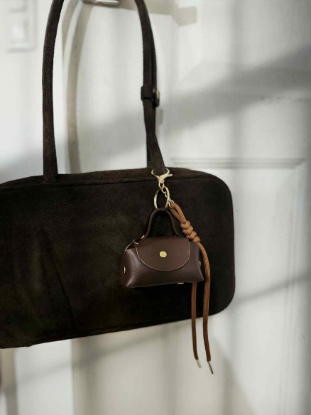 Brelok Skóra Naturalna Brąz